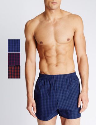 Pure Cotton Easy to Iron Checked Boxers